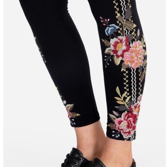 Johnny Was Pants & Jumpsuits Nwt Johnny Was Floral Embroidered Legging Poshmark